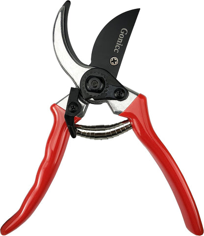 gonicc 8" Professional Premium Titanium Bypass Pruning Shears (GPPS-1003), Hand Pruners, Garden Clippers, Bonsai Cutters