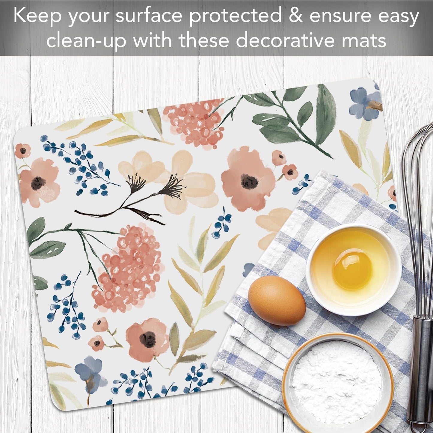 Cut N' Funnel Farmhouse Fall Designer Flexible Cutting Board Mat 15" x 11.5" Made in the USA Decorative Flexible Easy to Clean