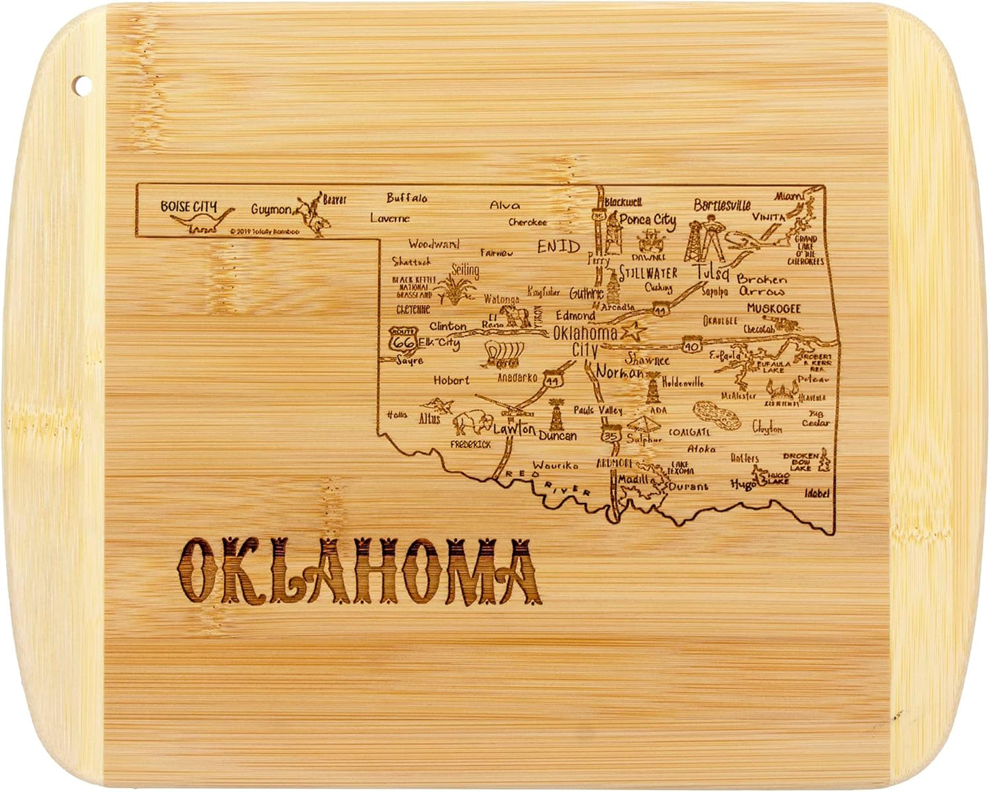 Totally Bamboo A Slice of Life New Jersey State Serving and Cutting Board, 11" x 8.75" - Colors B
