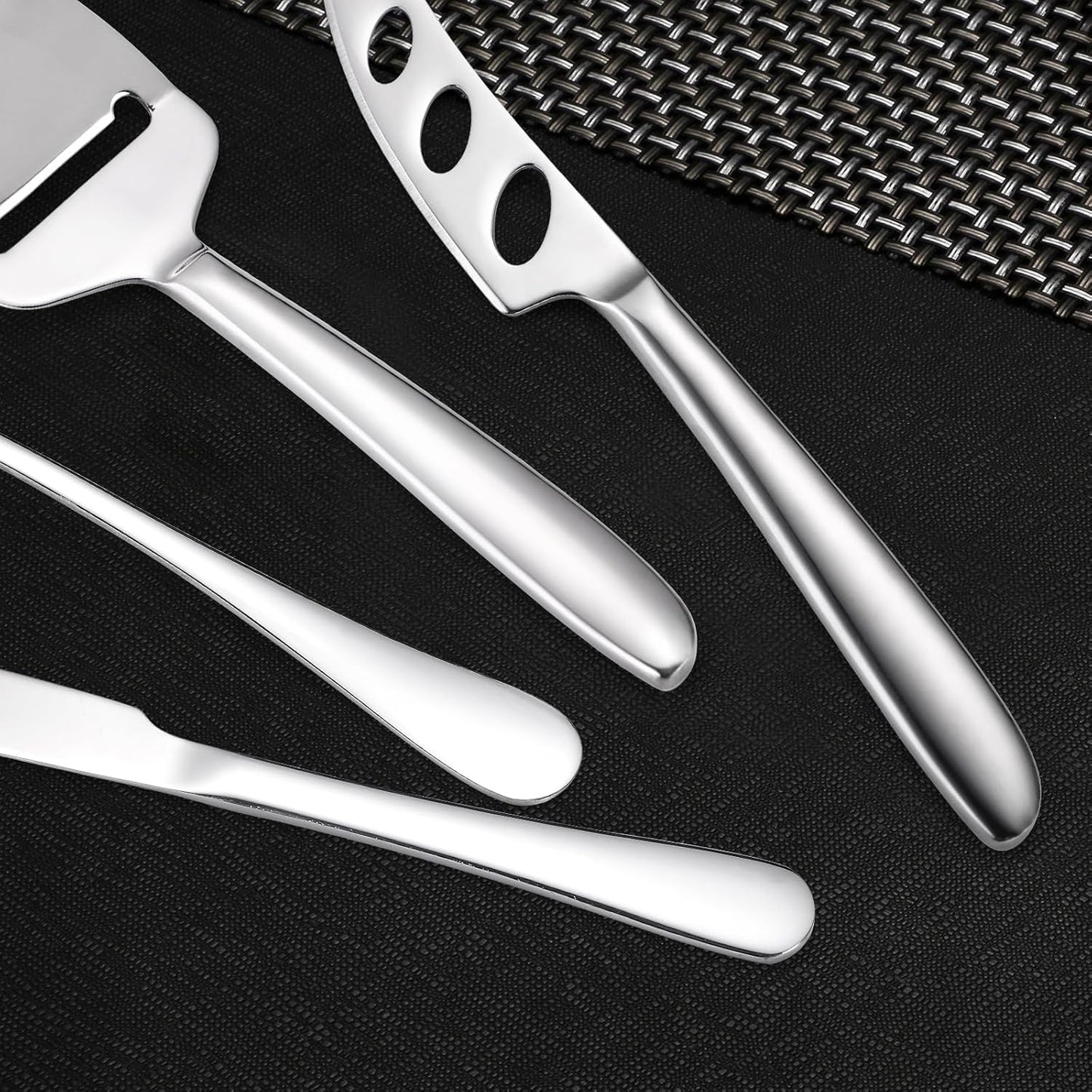 Copper Cheese Knives Set 7 Pieces Stainless Steel Kitchenware Utensils Gadgets 7 Pieces Cheese Knife,Cheese Spreader,Cheese Forks,Cheese Slicer,Cheese Cutter,Butter Knife