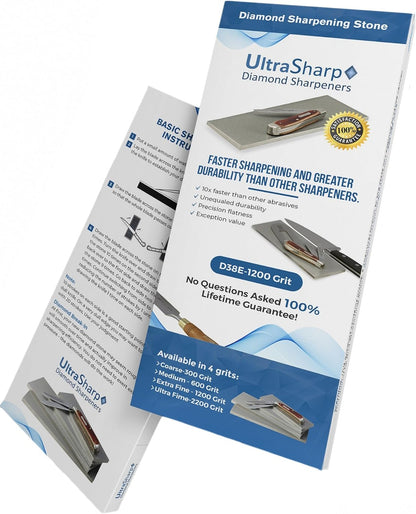 Ultra Sharp Diamond Sharpening Stone - Extra Fine 1200 Grit - 8 x 3
