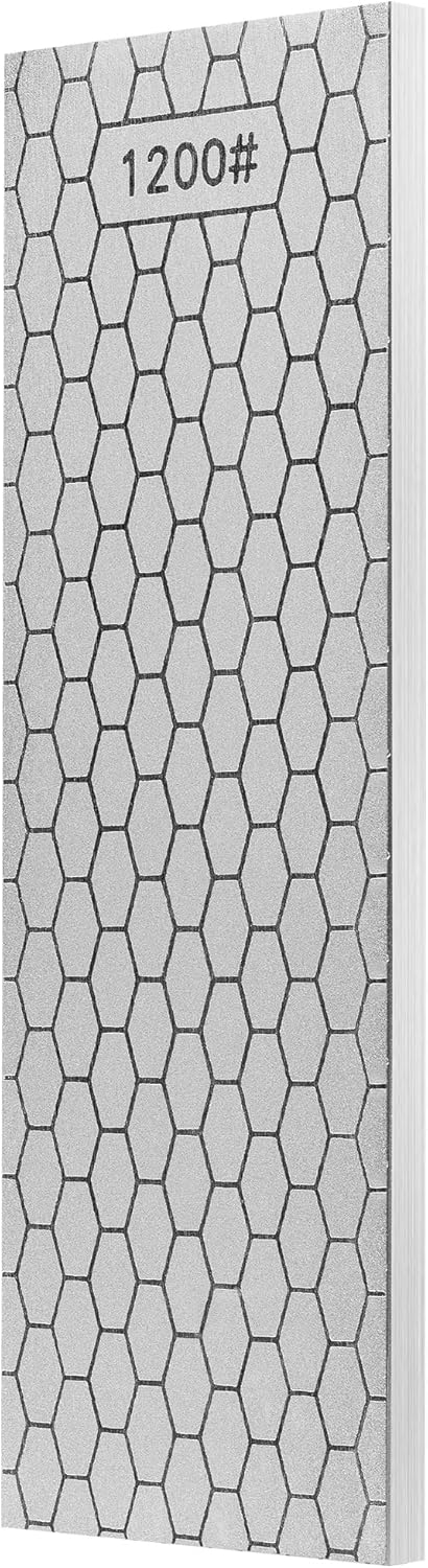 S SATC Diamond Sharpening Stone 2 Side Grit 400/1000 Diamond Plate Honing Stone 8-inch Hone Sharpener White