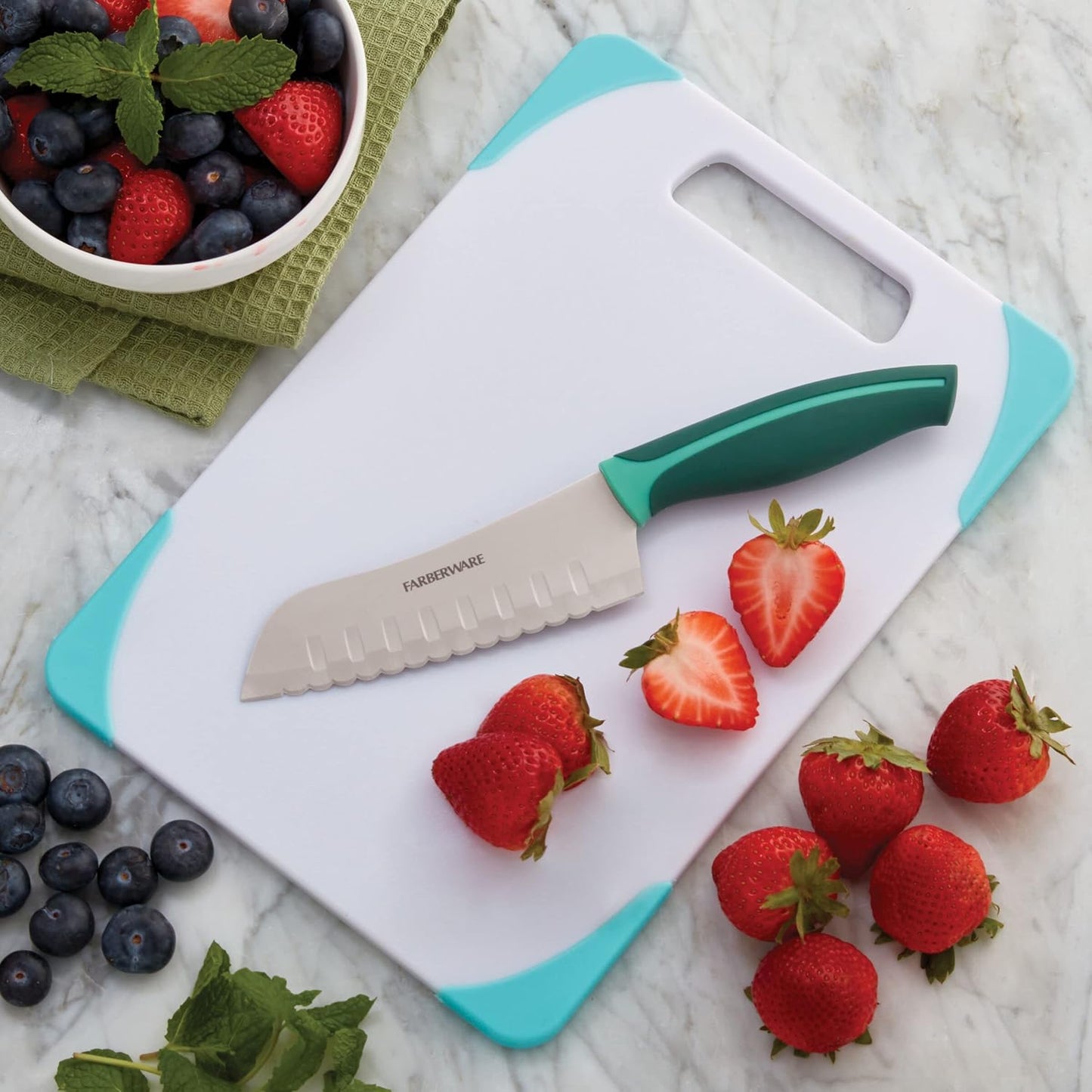 Farberware Precise Slice Utility Knife Set, 3 Piece, Multicolor