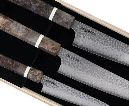 Cold Steel Japanese VG-10 Damascus 3-PC Kitchen Knife Set