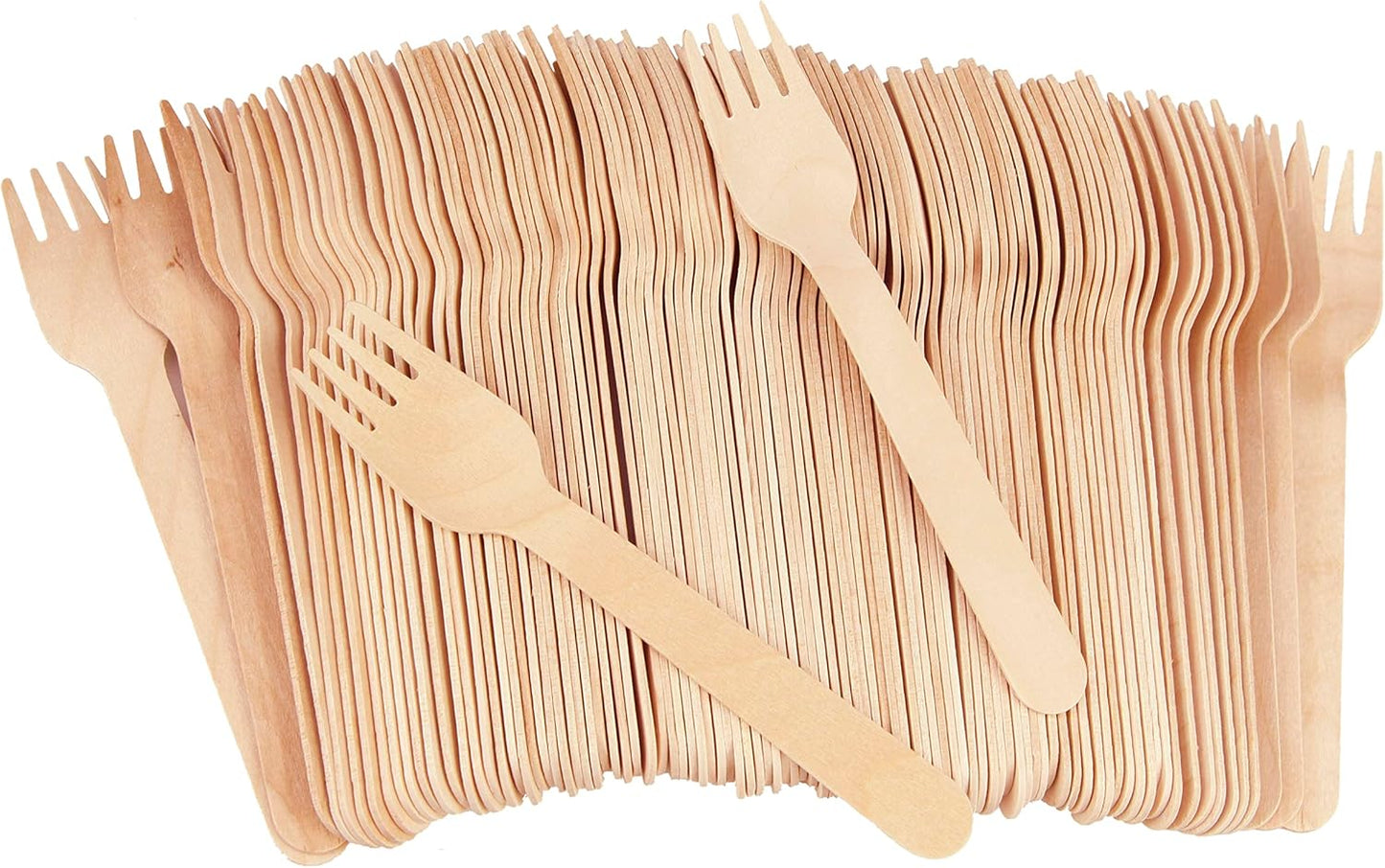 200 Disposable Knives - 6.5 Inch Long Wooden Cutlery - Biodegradable Silverware for Catering Formal Events, Parties, Picnics, Camping, Travel, Weddings, and Other Occasions