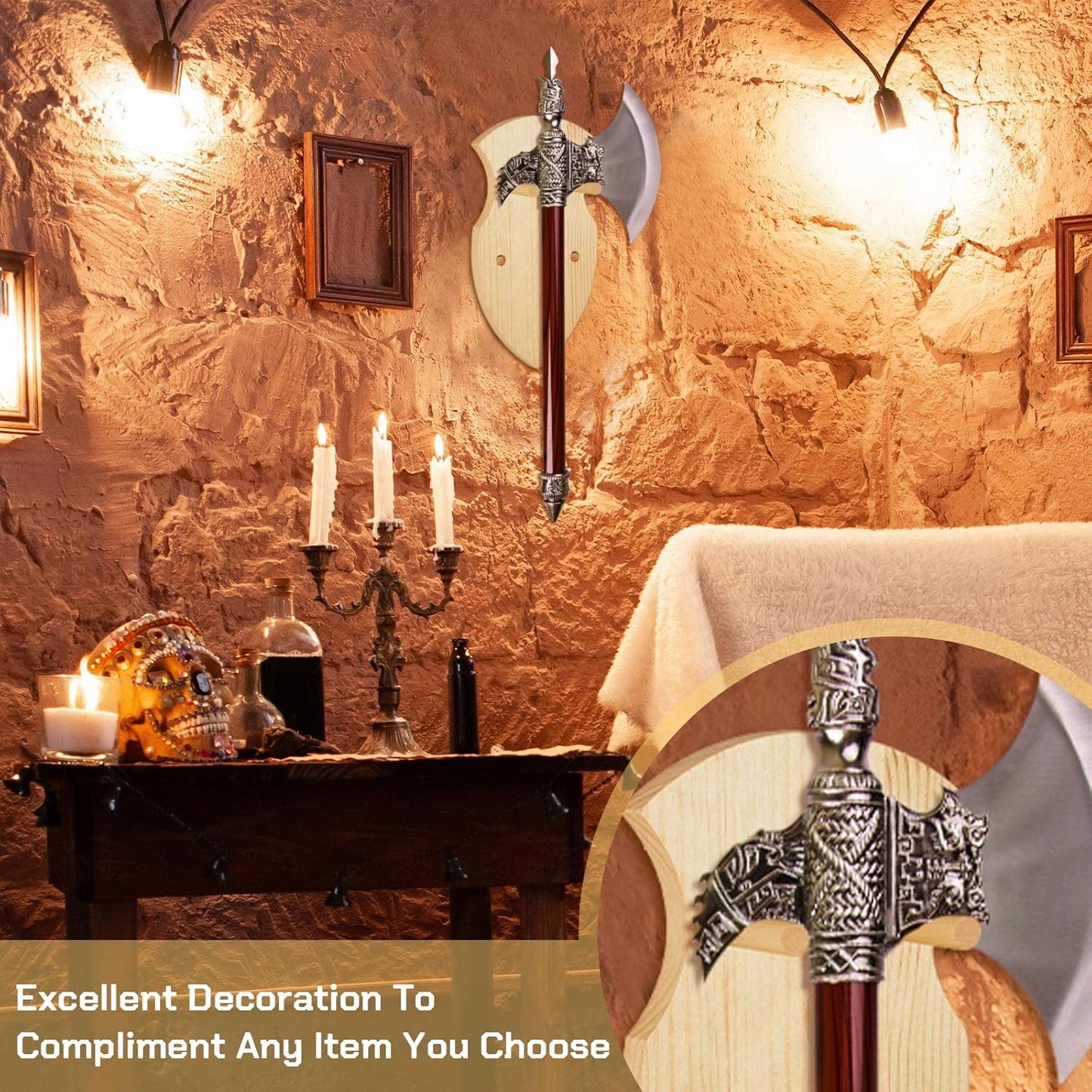 Queekay Wooden Sword Wall Mount Plaque Hanger for Katana Sword Display Stand Decorative Wall Decor for Display Plaque with Hardware(Black,Stylish)