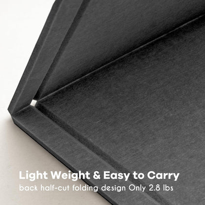 Lightomorrow Bulletin Board, 36 x 24 inches Felt Board - Decorative Pin Board, Cork Board Alternative for Wall, 3' x 2' Foldable Self-Adhesive Vision Board Prayer Board with 20 Pushpins - Black