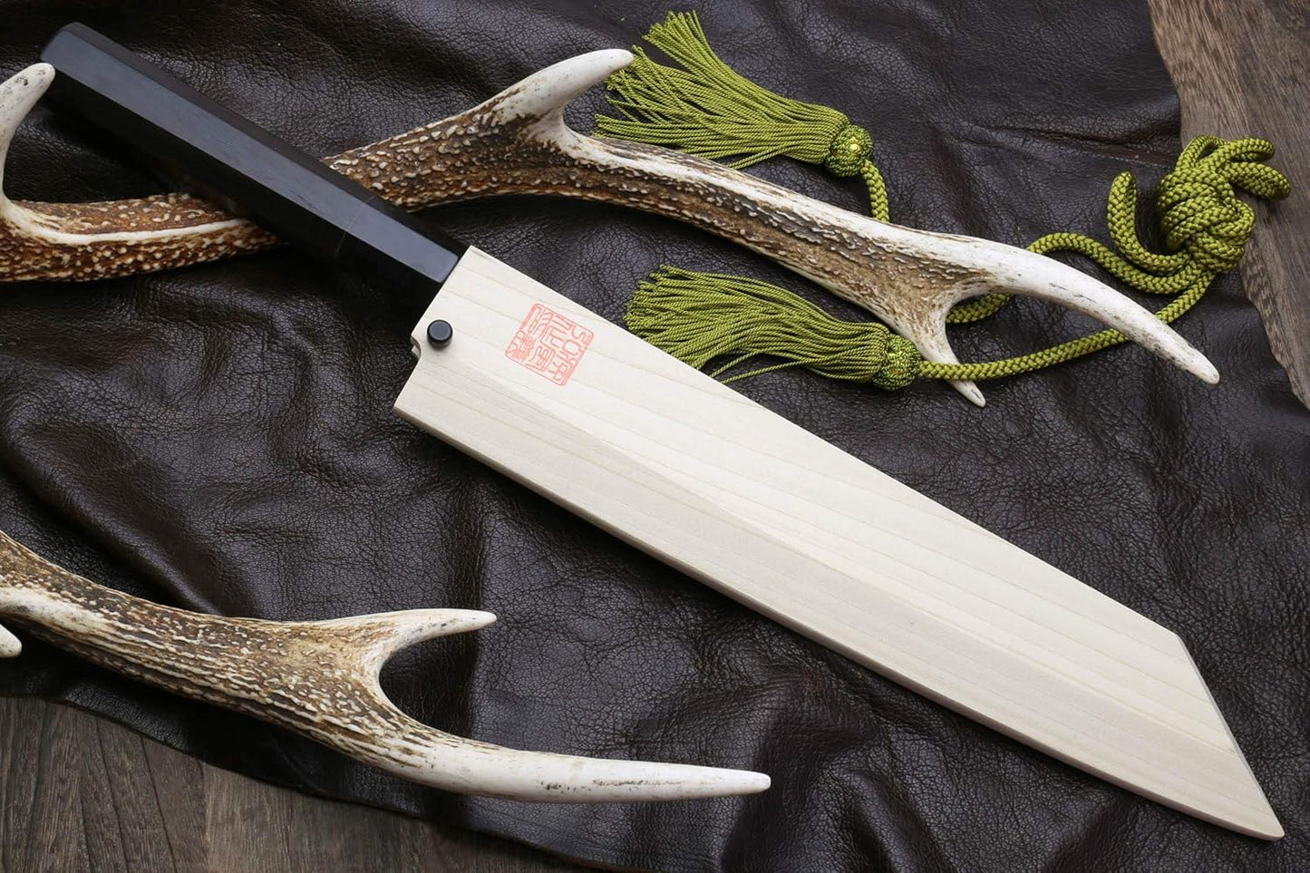 Yoshihiro Aonamiuchi Blue Steel #1 Kiritsuke Multipurpose Chef Knife (9.5" (240mm), Ebony Handle)