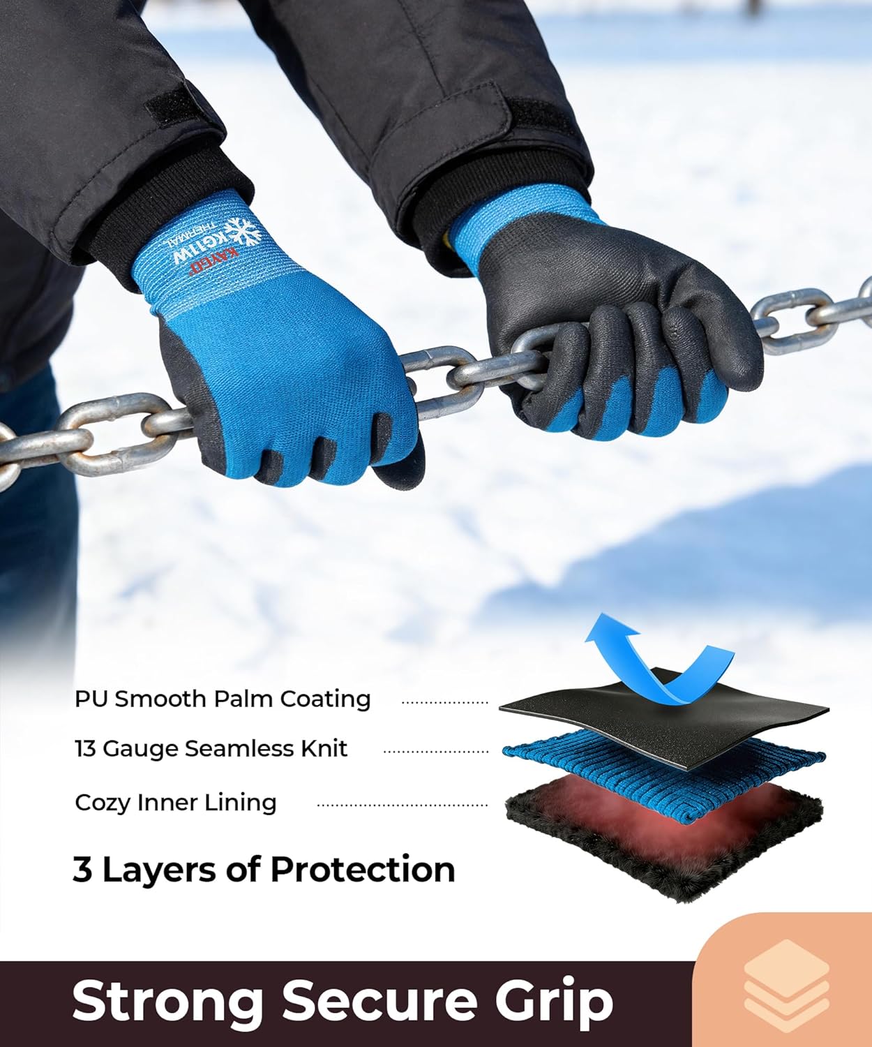 KAYGO Work Gloves for Men and Women,12 Pairs Seamless Knit PU Coated Safety Gloves, with Smooth Grip on Palm and Fingers, Ideal for Light Warehouse, Manufacturing, Gardening, KG11P (M, Black)