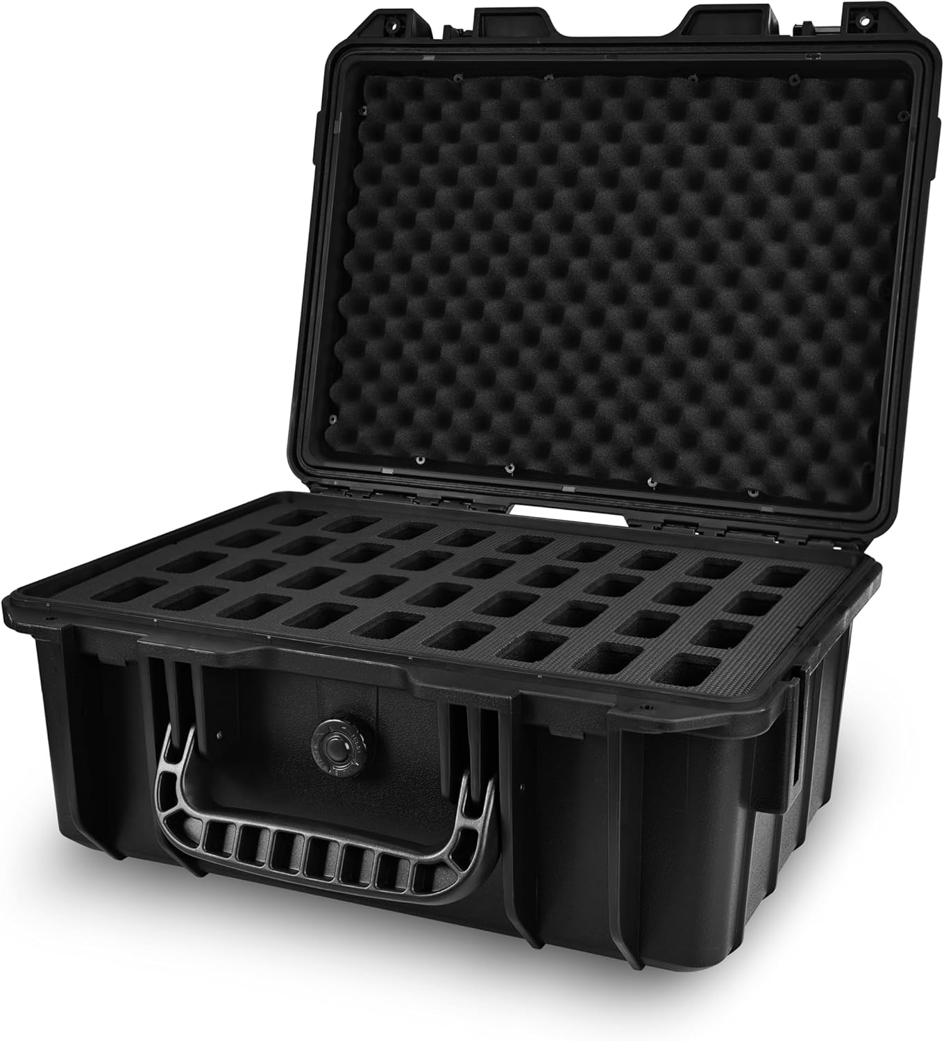 15 inches Knife Case for 36 Folding Knives, Pocketknife Storage Collection Organizer, Waterproof EDCknife Hard Case Protector Box Lockable Organizer Cases (Yellow)
