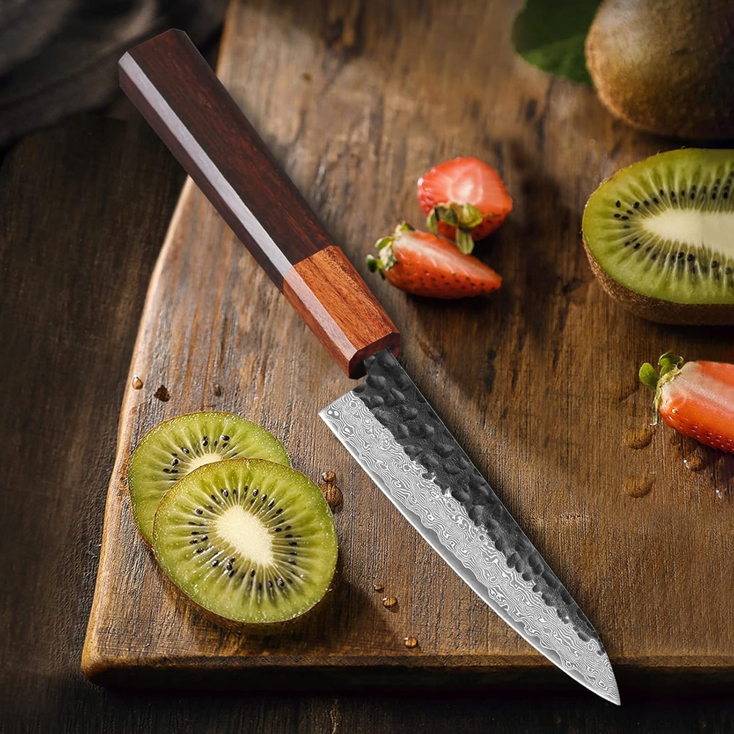 TURWHO 5-inch Utility Knife Japanese Hand Forged 67 Layer Damascus Steel Kitchen Chef knives Paring Tools
