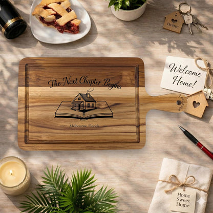 EcoDecors 18"x14" Extra Large Teak Cutting Board, Edge Grain Wood with Juice Groove & Handle, FSC Certified for Kitchen, Carving & Butcher Block Prep
