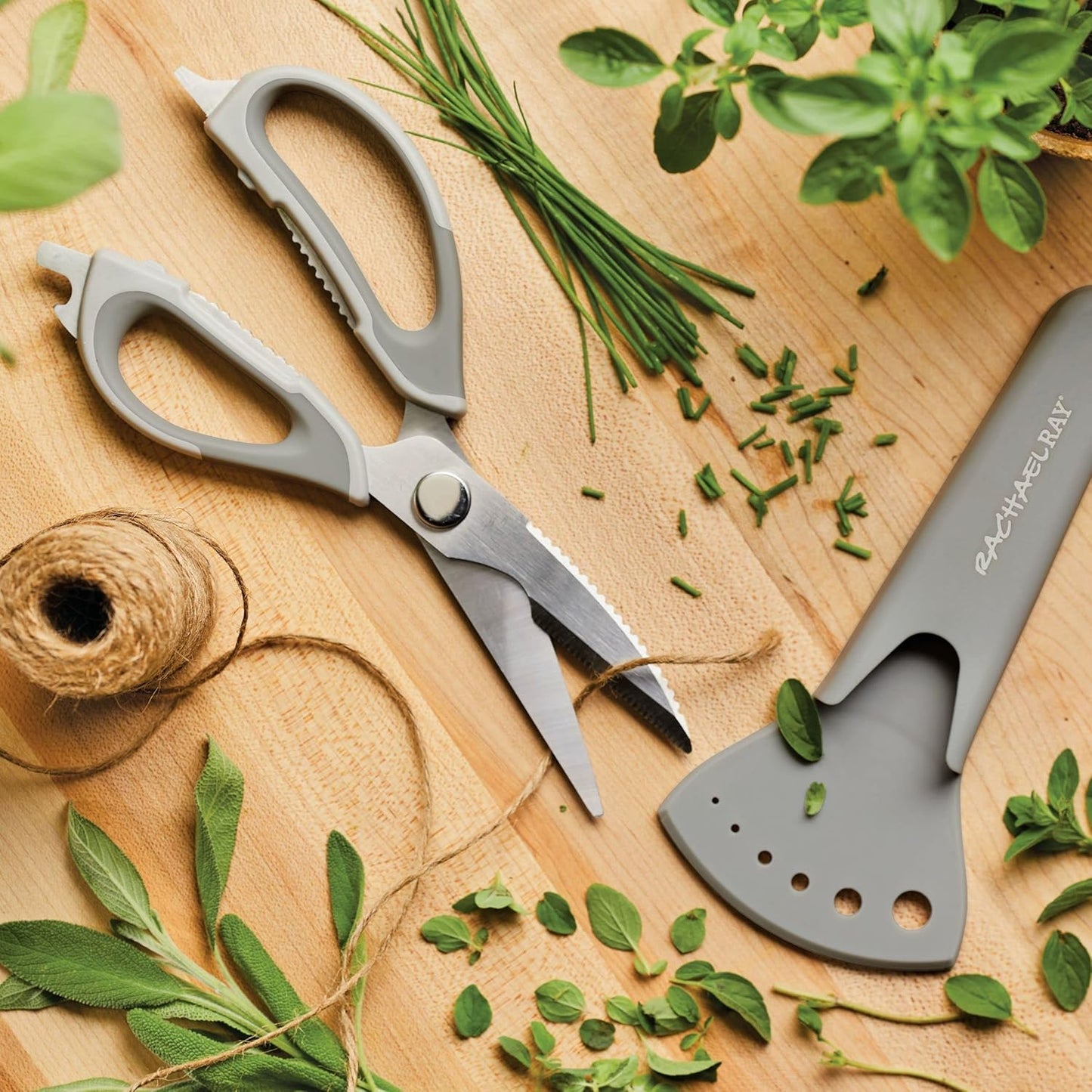 Rachael Ray Cutlery Japanese Stainless Steel Knives Set with Sheaths, 8-Inch Chef Knife, 5-Inch Santoku Knife, and 3.5-Inch Paring Knife, Teal