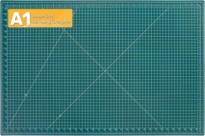 Foldable Self Healing Cutting Mat, 17" x 11", Rotary Cutting Mat for Sewing, Quilting, Scrapbooking, Craft Cutting Board for Hobby Use(A3)