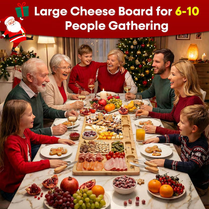 UTCG Charcuterie Board Gifts for Women: Bamboo Folding Cheese Board with Knife Set - Unique White Elephant Gift Wedding Housewarming Mothers Day Birthday Party Bridal Shower Gift