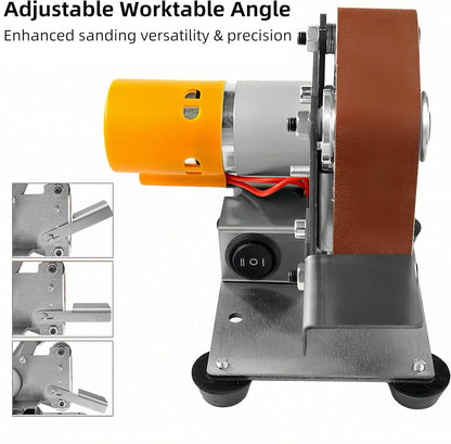 Electric Jewelry Making Belt Sander Tool, 4000-9000RPM Ring Making Knife Sharpener Kit, Mini Bench Grinder Polisher Machine for Woodworking Metalworking Jewelry Making