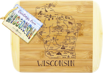 Totally Bamboo A Slice of Life New Jersey State Serving and Cutting Board, 11" x 8.75" - Colors B