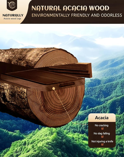 Acacia Wood Cutting Boards Set of 3 for Kitchen, Large Wooden Cutting Board with Juice Groove, Charcuterie Board, Chopping Board for Meat, Cheese, Fruits(17x12, 12x10, 12x7 inch)