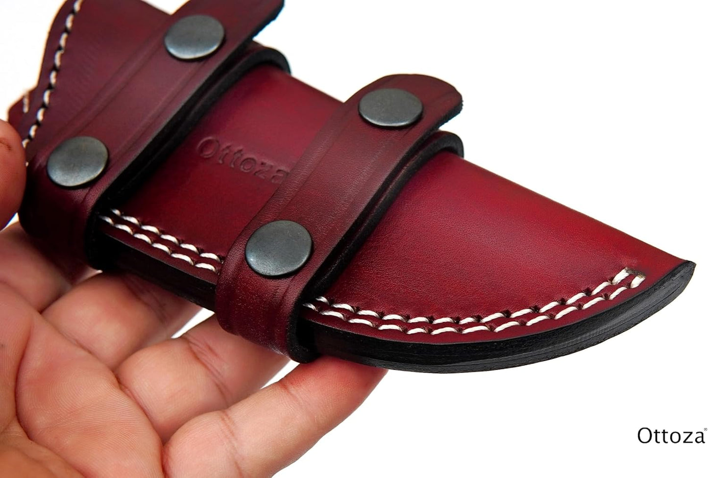 Ottoza Leather Knife Sheaths for Fixed Blade Knives, Dual Usage Vertical Knife Sheath - Left Hand Horizontal Knife Sheath Leather Knife Sheath for Belt, Leather Knife Holster Belt Knife Holder No:105