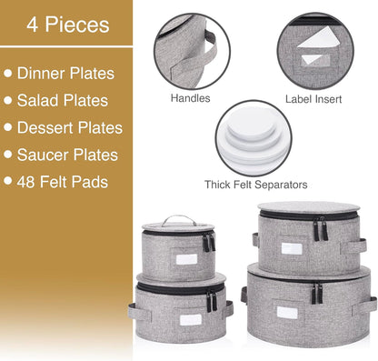 Flatware Storage Case with 5 Adjustable Compartments - Tableware Utensil Chest with Carrying Handles - Protects and Organizes Cutlery and Silverware - Hard Shell and Stackable