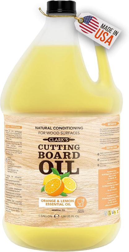 CLARK'S Cutting Board Oil - Coconut Extract Oil for Cutting Board - Made with Fractionated Coconut Oil for Kitchen Countertops, Butcher Blocks, Wooden Bowls and Utensils