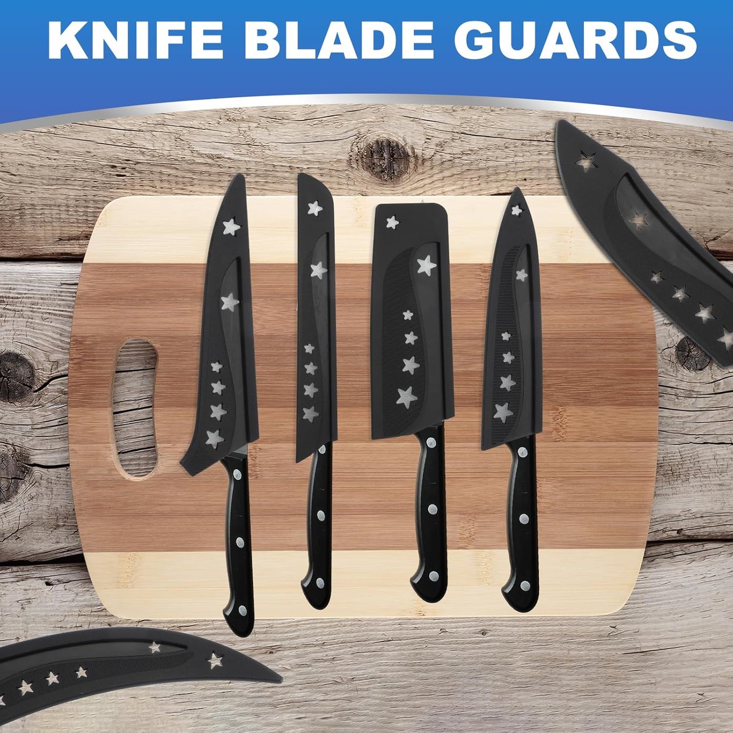 PATIKIL Plastic Safety Knife Cover Sleeves for 5" Paring Knife, 5 Pack Knife Blade Guard Protector Universal Kitchen Knife Sheath for Kitchen Bar, Black