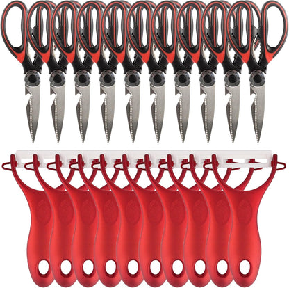 Premium 5-in-1 Kitchen Shears with Peeler Set - 1 Set (1 Scissor & 1 Peeler)