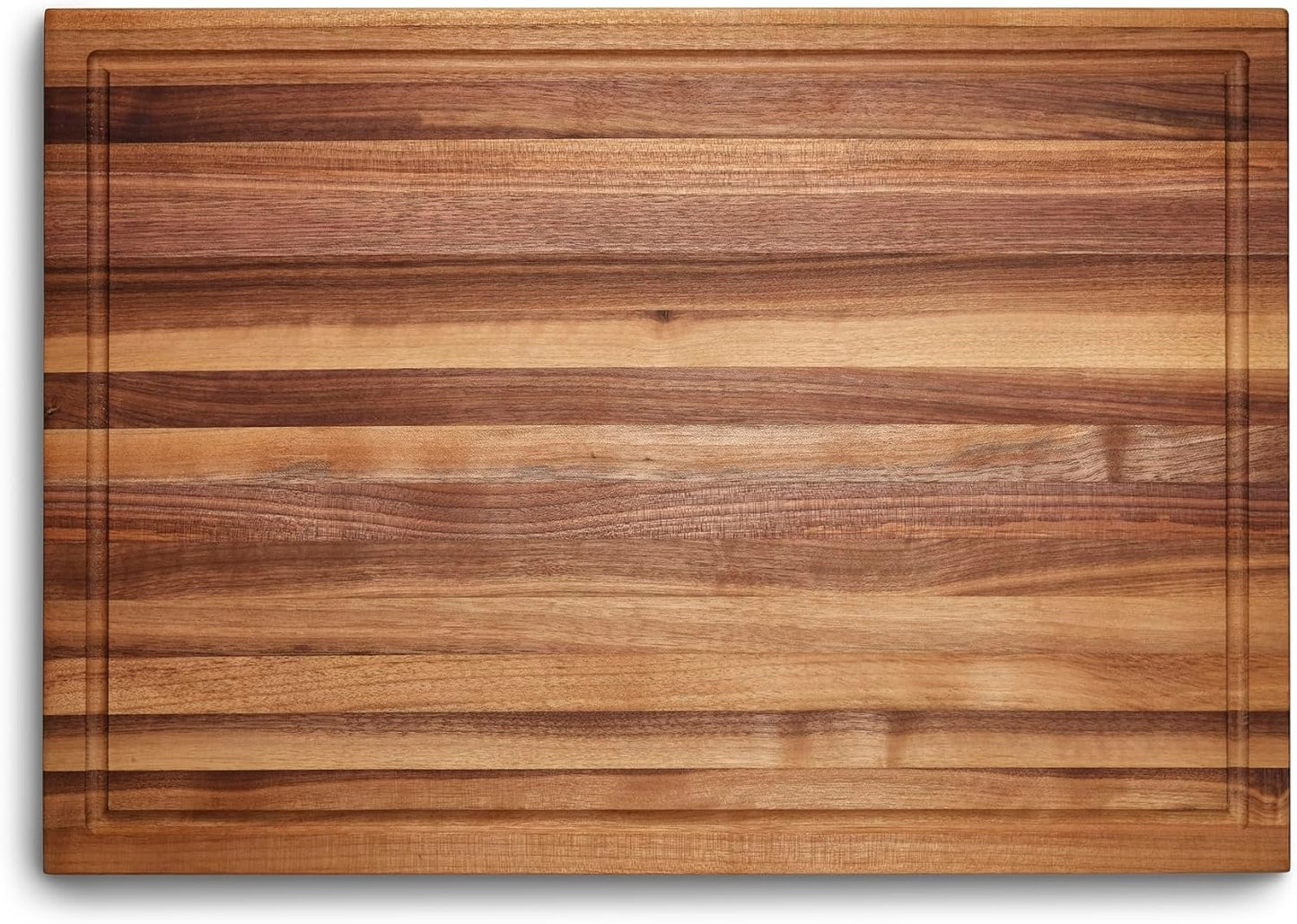 HexClad Large Walnut Cutting Board, Double-Sided with Juice Groove & Recessed Handles, Durable, Scratch-Resistant Hardwood, Great for Chopping, Carving & Serving, 13.75"x19.5"