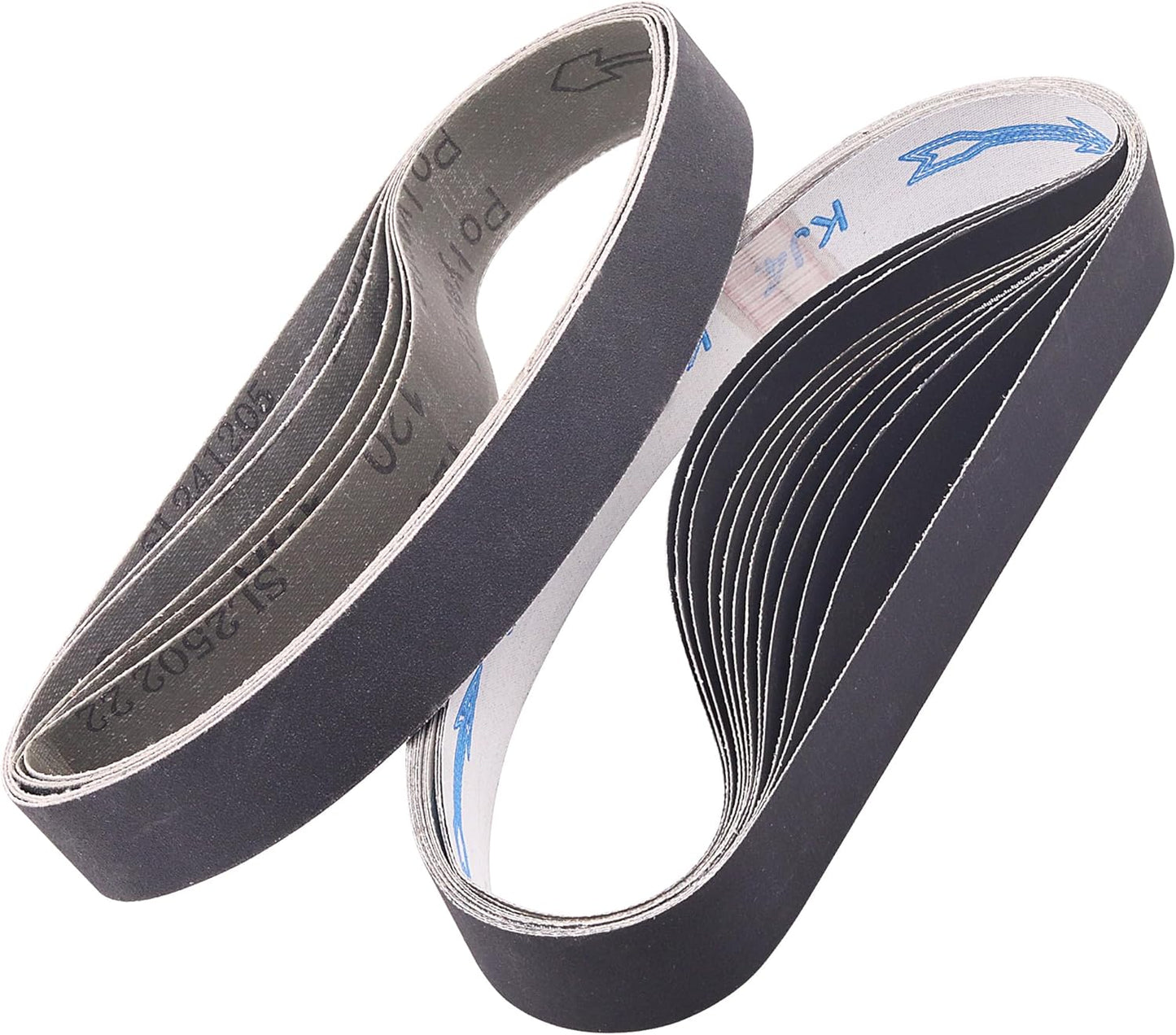 1x30 Inch Silicon Carbide Sanding Belts, 4 PCS Each of 80,120, 240, 400, 800,1000 Grits Knife Sharpening Belt Kits for 1 x 30 Inch Belt Sander, 24 Pack