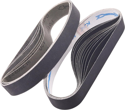 1x30 Inch Silicon Carbide Sanding Belts, 4 PCS Each of 80,120, 240, 400, 800,1000 Grits Knife Sharpening Belt Kits for 1 x 30 Inch Belt Sander, 24 Pack