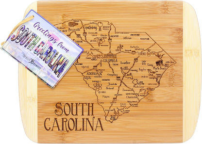 Totally Bamboo A Slice of Life New Jersey State Serving and Cutting Board, 11" x 8.75" - Colors A
