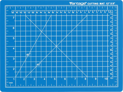 Dahle Vantage 10680 See-Through Premium Self-Healing Cutting Mat, 9"x12", 1/2" Grid, 5 Layers for Max Healing, Perfect for Crafts & Sewing, Clear