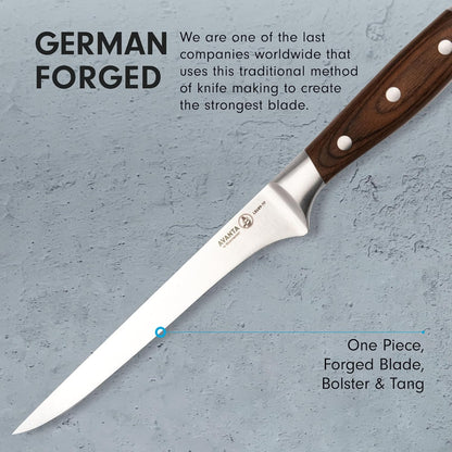 Messermeister Avanta Forged 7” Flexible Boning Knife - German X50 Stainless Steel - Rust Resistant & Easy to Maintain
