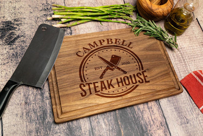 Personalized Gift for Men – Custom Engraved Cutting Board for Dad, Grandpa – Wood Grill Board for BBQ Lovers – Barbecue & Grilling Gift for Him – Perfect for Father’s Day, Anniversary or Birthday