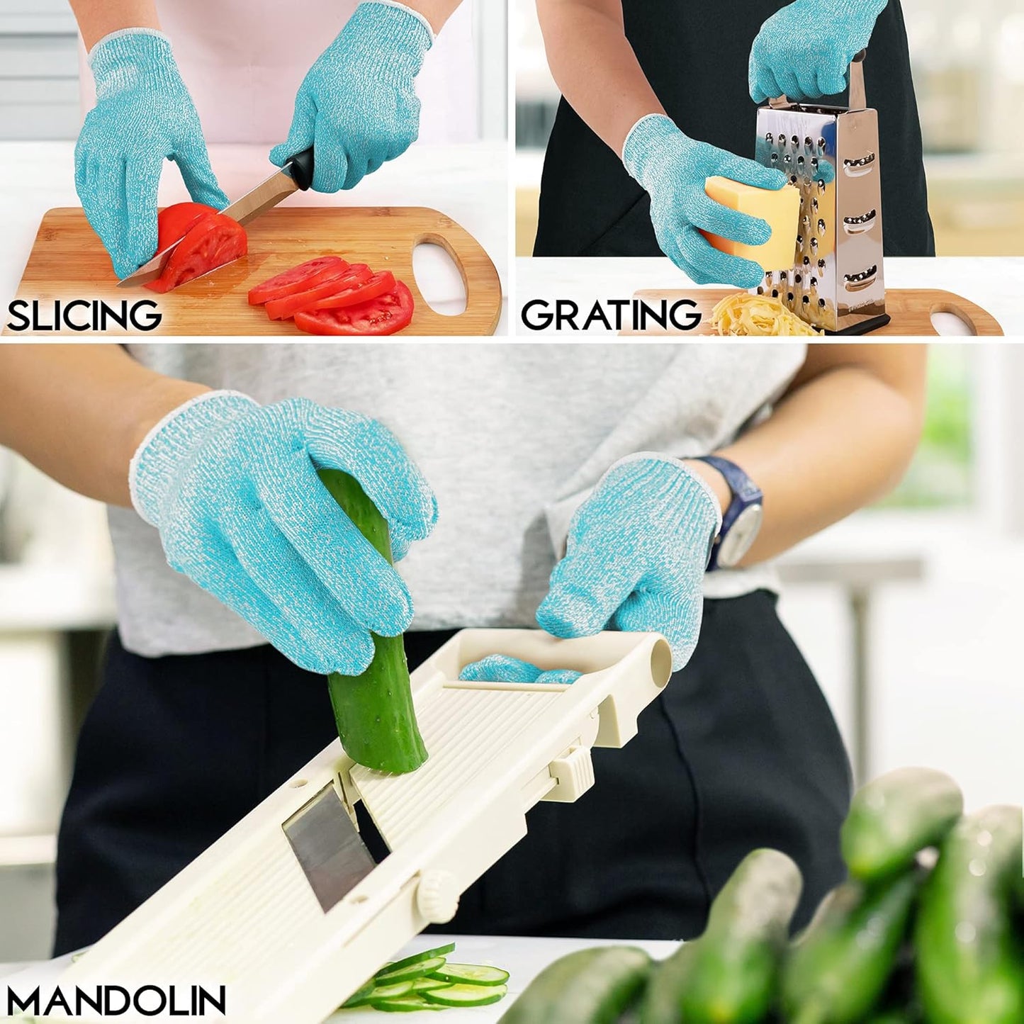 Zulay Cut Resistant Gloves Food Grade Level 5 Protection - Comfortable Safety Cutting Gloves - Cut Resistant Work Gloves