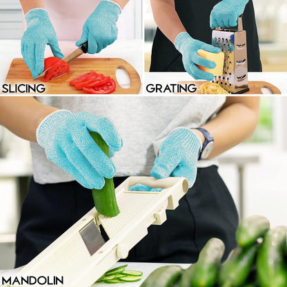 Zulay Cut Resistant Gloves Food Grade Level 5 Protection - Comfortable Safety Cutting Gloves - Cut Resistant Work Gloves