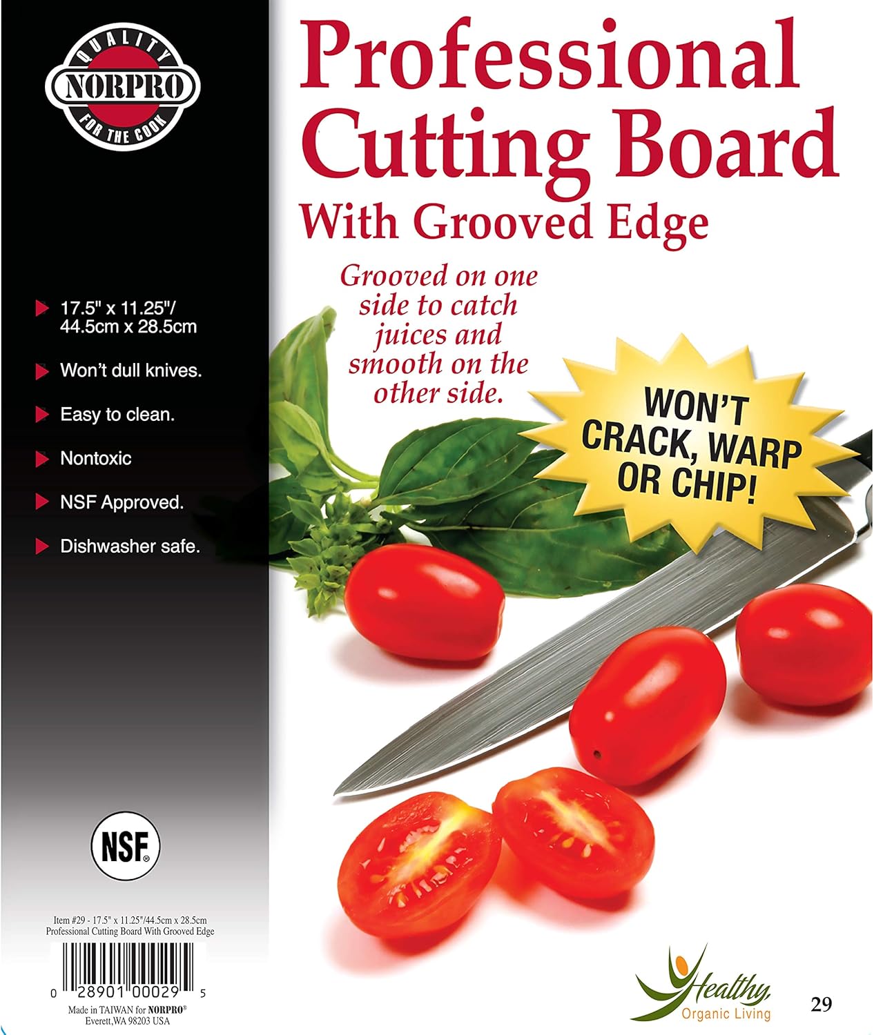 Norpro Professional Cutting Board, 17.5 in x 11.25 in
