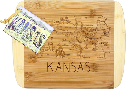 Totally Bamboo A Slice of Life New Jersey State Serving and Cutting Board, 11" x 8.75" - Colors A