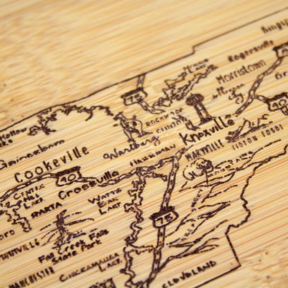 Totally Bamboo A Slice of Life New Jersey State Serving and Cutting Board, 11" x 8.75" - Colors A