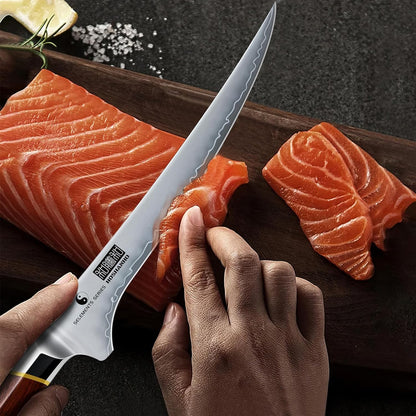 HOSHANHO Chef Knife 8 Inch, Japanese High Carbon Steel Kitchen Knife Ultra Sharp Cooking Knife, Professional Chef's Knife with Ergonomic Red Sandalawood Handle