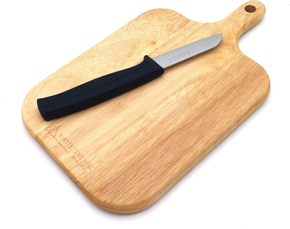 Kitchen Utility Knife - MATTSTONE HILL 4 Inch Paring Knife, Small Fruit & Vegetable Knife, Premium German Stell Blade, Black Handle