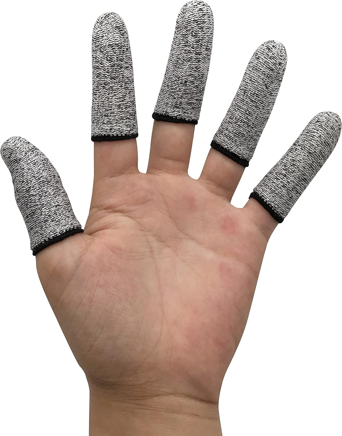 12 PCS Cut Resistant Finger Cots Protector Finger Sleeve Protectors Reusable Finger Guards Finger Covers Protection Cots for Kitchen,Work, Sculpture, Anti-Slip, Reusable,Gloves Life Extender