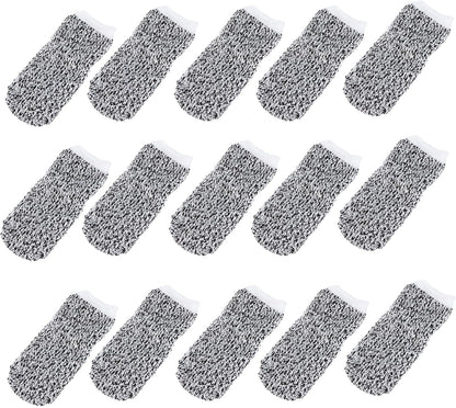 Alipis 40pcs Cut Resistant Finger Cots Thumb Guards Gray Reusable Finger Sleeve Protectors for Kitchen Work Industrial Safety Hand Protection