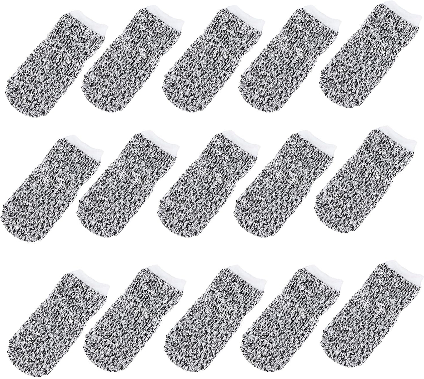 40pcs Gray Cut Resistant Finger Cots Thumb Guards with High Abrasion Protection, Labor Safety Finger Sleeve Protectors for Industrial, Kitchen, and Craft Use