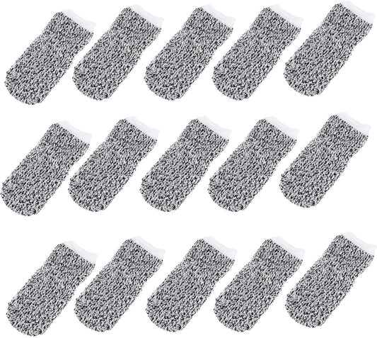 40pcs Gray Cut Resistant Finger Cots Thumb Guards with High Abrasion Protection, Labor Safety Finger Sleeve Protectors for Industrial, Kitchen, and Craft Use