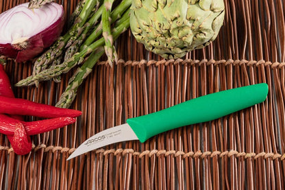 Arcos Set 3 pieces Paring Knife 3 Inch. 3 Paring Knives of Stainless Steel and Ergonomic Polypropylene Handle for Cutting Fruits, Vegetables and Tubers.. Series Nova. Color Black
