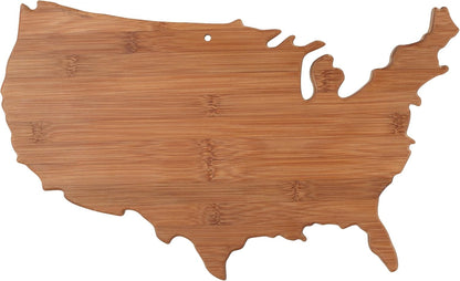 Totally Bamboo Oklahoma State Shaped Bamboo Serving and Cutting Board