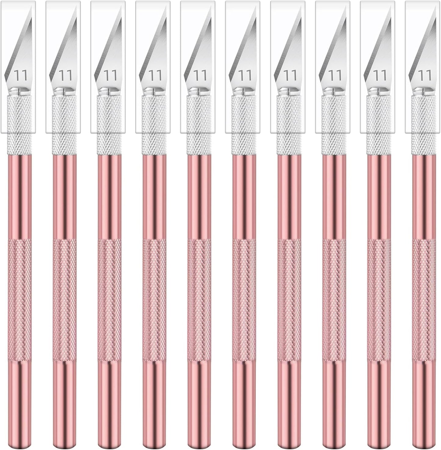 Jetmore 10 Pack Exacto Knife Set, Hobby Knife, SK-5 High Carbon Steel Craft Knife for Pumpkin Carving, DIY, Art, Cutting, Stencil