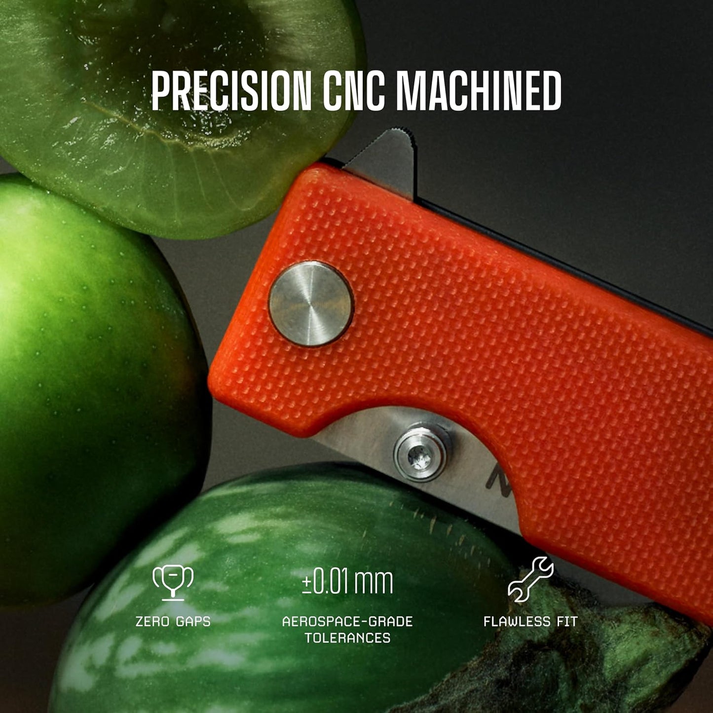 WESN Microblade Premium Folding Pocket Knife - 1.5" D2 Steel Blade, Compact Titanium EDC Knife with G10 Handle, Manual Thumb Stud, Deep Carry Clip - Lightweight Everyday Carry (Salmon)
