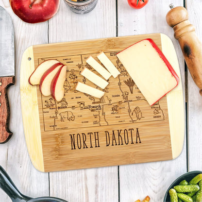 Totally Bamboo A Slice of Life New Jersey State Serving and Cutting Board, 11" x 8.75" - Colors B